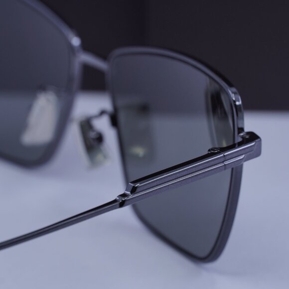 Bottega Veneta BV1195S 001 Square Sunglasses - Ruthenium\\Grey main image 6